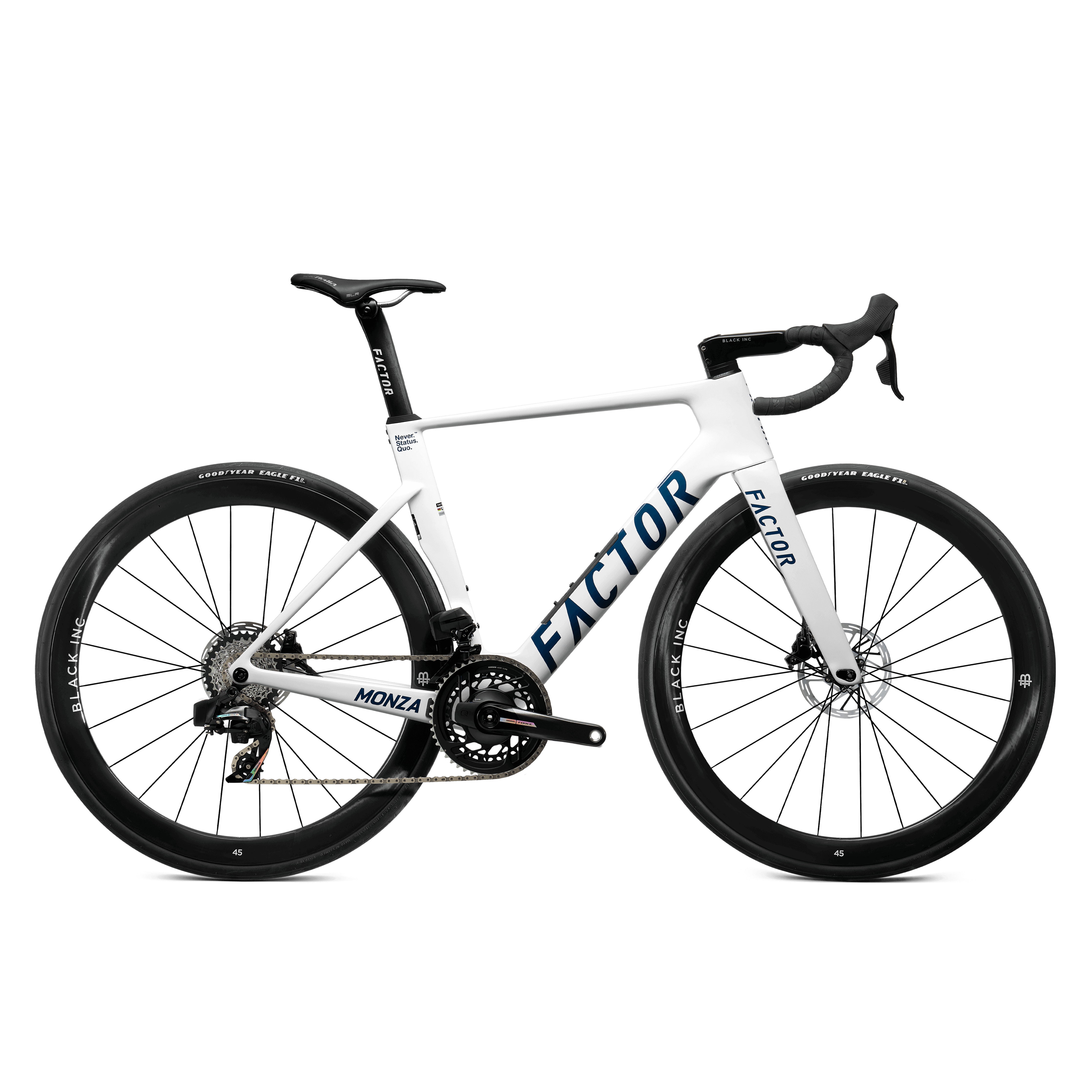 Factor Monza Force D2 w/Power Meter White / 45 Bikes - Road