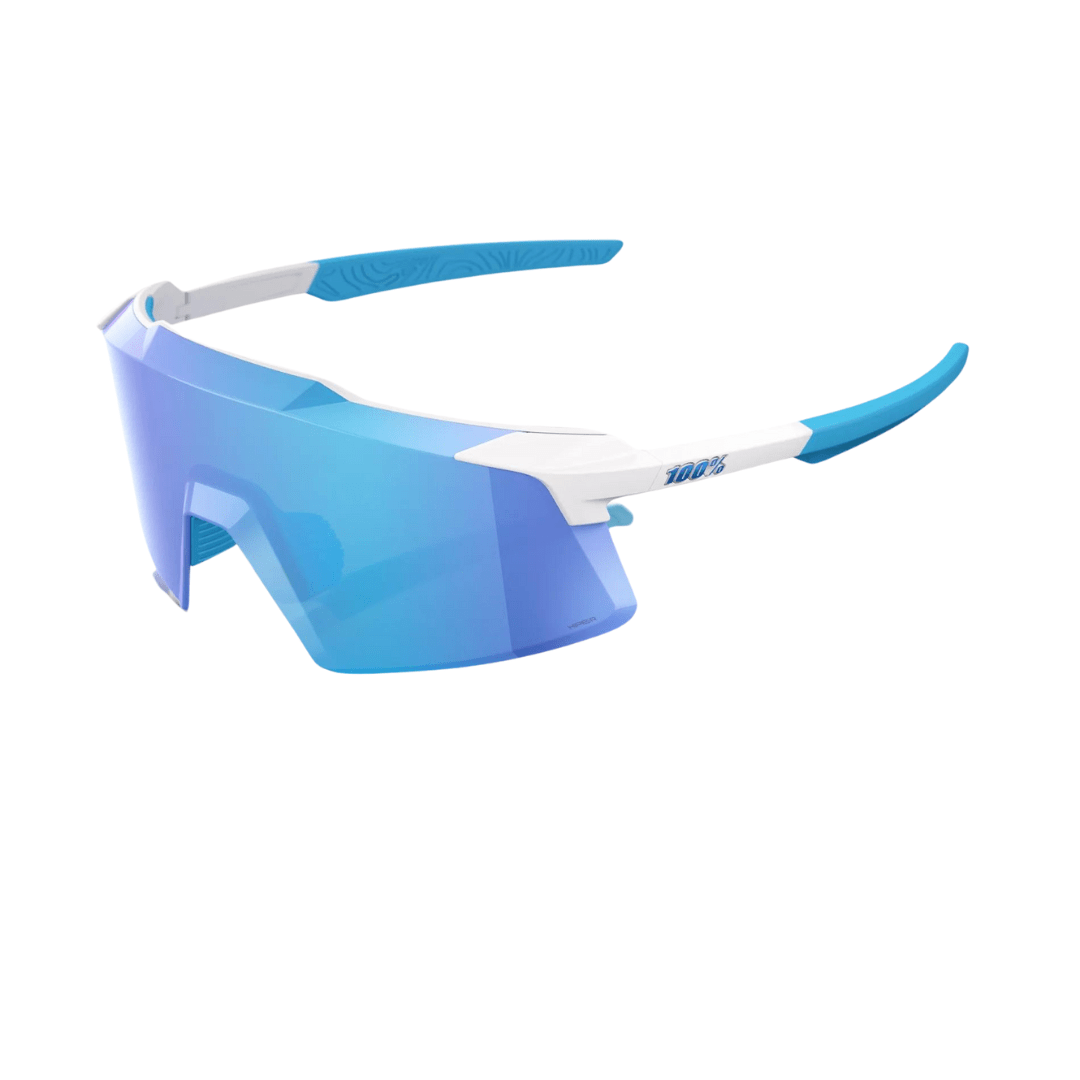 100% Aerocraft Matte White/HiPER® Blue Mirror Lens Apparel - Apparel Accessories - Sunglasses