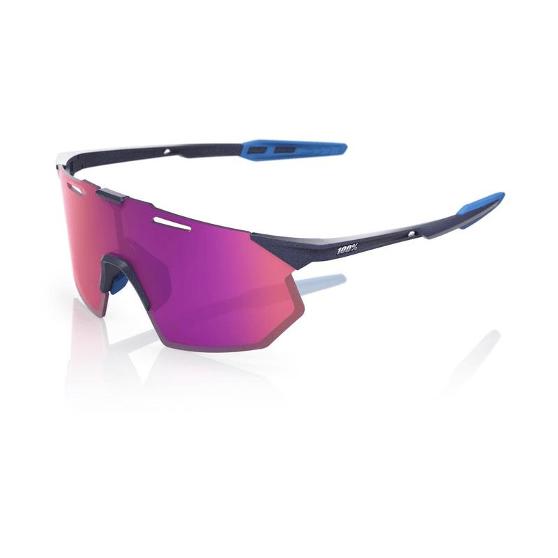 100% Hypercraft SQ Satin Storm Metallic/Purple Mirror Lens Apparel - Apparel Accessories - Sunglasses