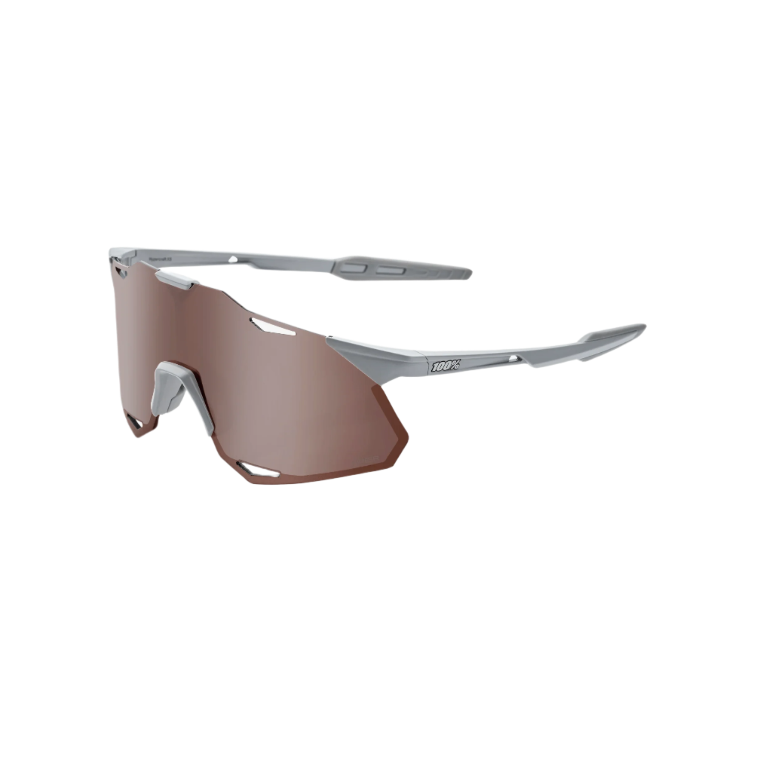 100% Hypercraft XS Matte Stone Grey/HiPER Crimson Silver Mirror Lens Apparel - Apparel Accessories - Sunglasses