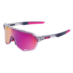 100% S2 Tokyo Night Edition Sunglasses, Polished Translucent Grey frame - Purple Multilayer Mirror Lens Apparel - Apparel Accessories - Sunglasses