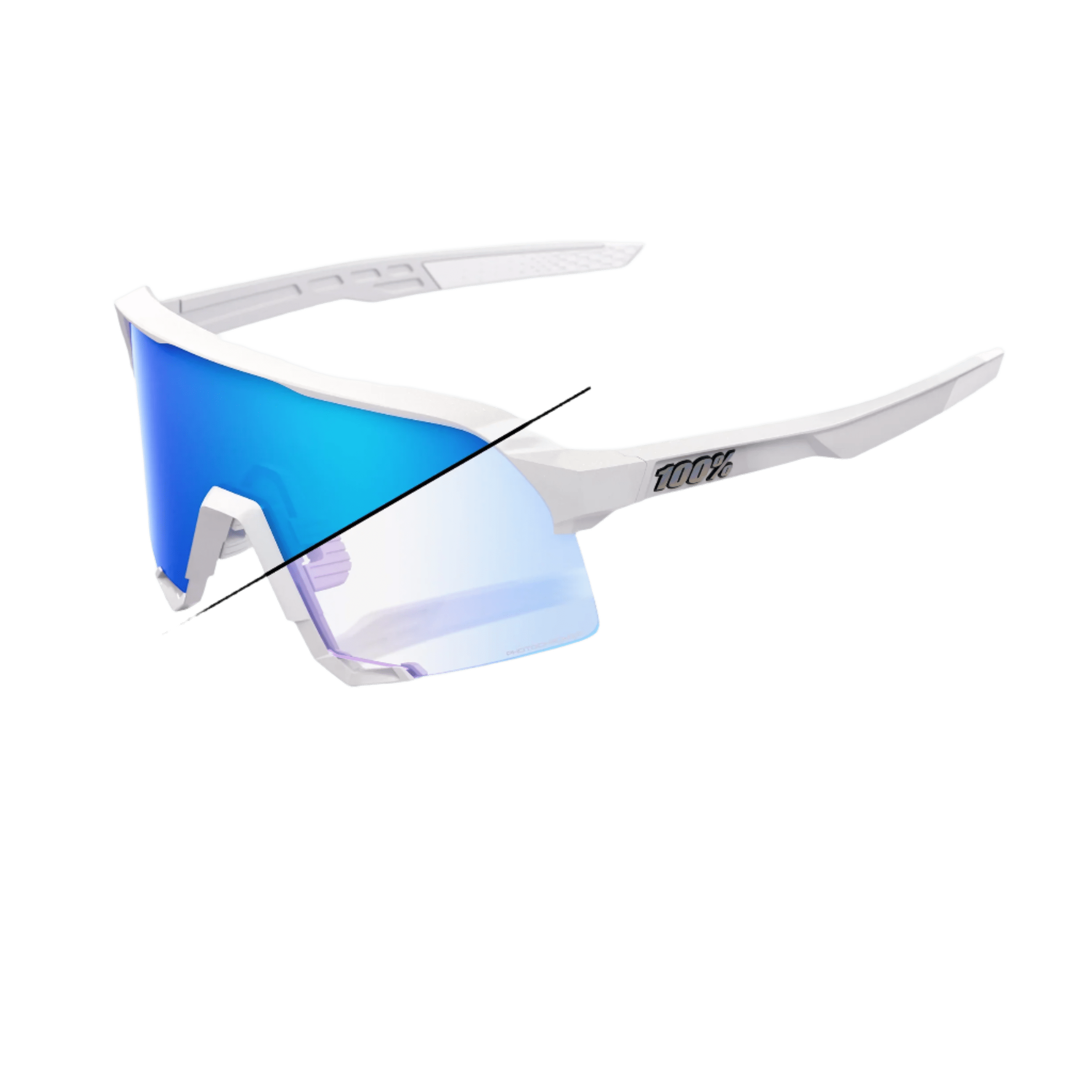 100% S3 Bastille Limited Edition Pearl White Glitter Frame/Blue Mirror Photocromic Lens Apparel - Apparel Accessories - Sunglasses