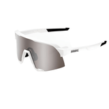 100% S3 Matte White/HiPER® Silver Mirror Lens Apparel - Apparel Accessories - Sunglasses