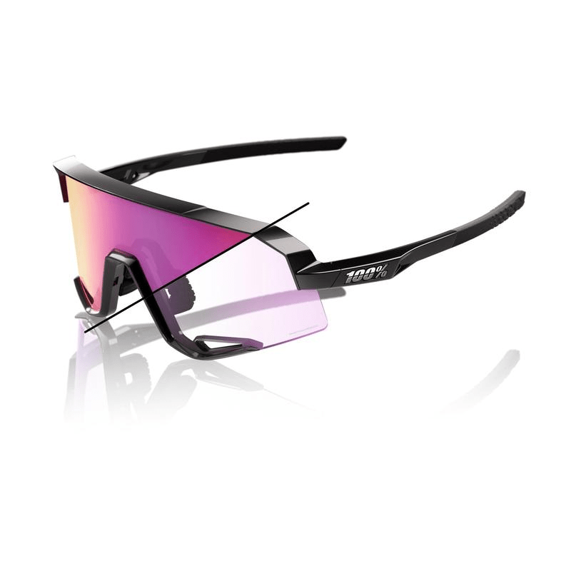 100% Slendale Gloss Black/Purple Photochromic Mirror Lens Apparel - Apparel Accessories - Sunglasses