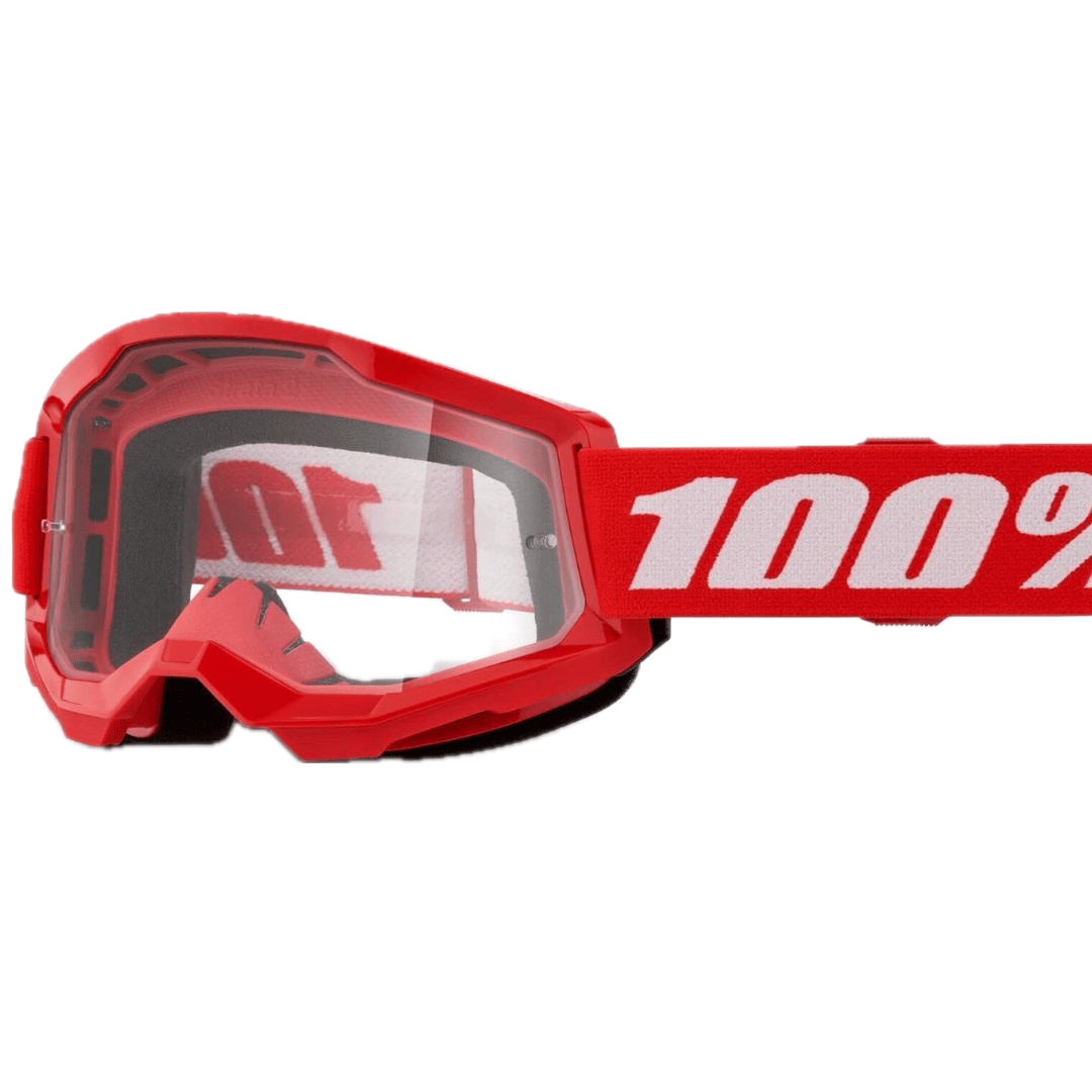 100% Strata 2 Goggles Red, Clear Lens Apparel - Apparel Accessories - Goggles