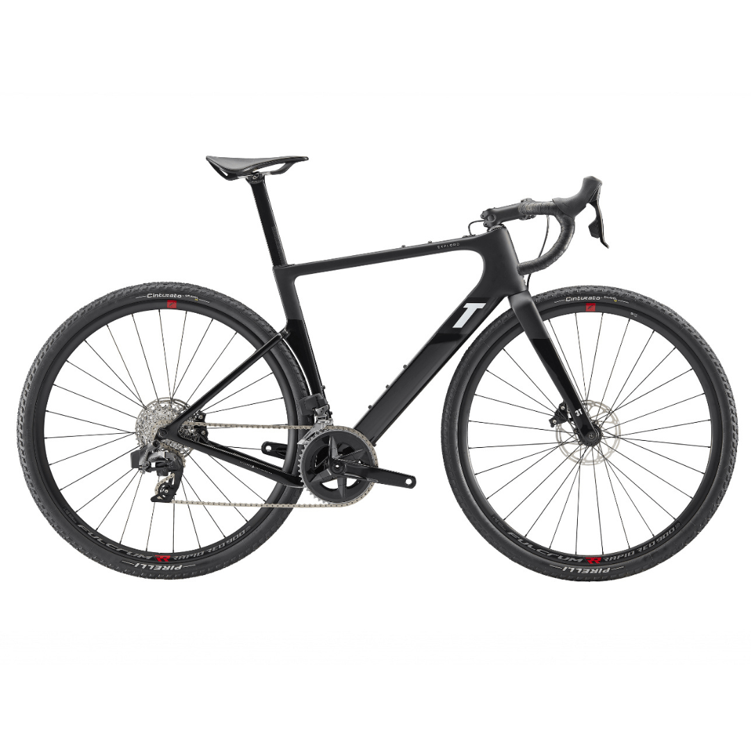 3T Exploro RaceMax Rival AXS 2x12 Black/Stealth / XXS Bikes - Gravel