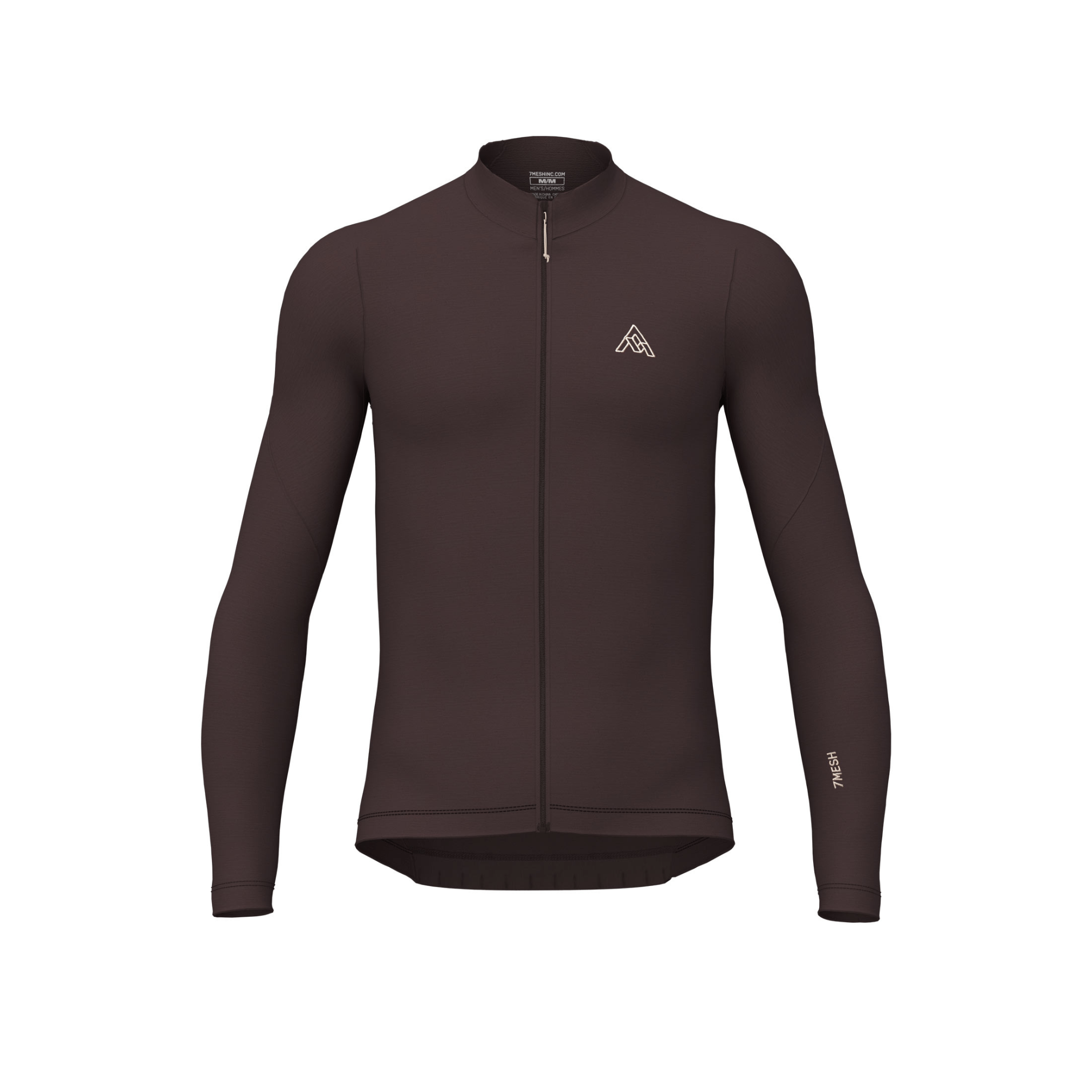 7mesh Men's Ashlu Merino Jersey LS Dark Chocolate / XS Apparel - Clothing - Men's Jerseys - Road