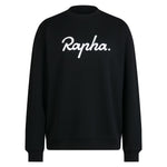 Rapha Men's Heavyweight Cotton Sweatshirt - Large Logo Black/White / XS Apparel - Clothing - Men's Casual - Tops