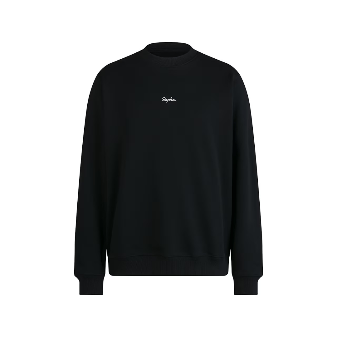 Rapha Men's Heavyweight Cotton Sweatshirt Black/White / XS Apparel - Clothing - Men's Casual - Tops