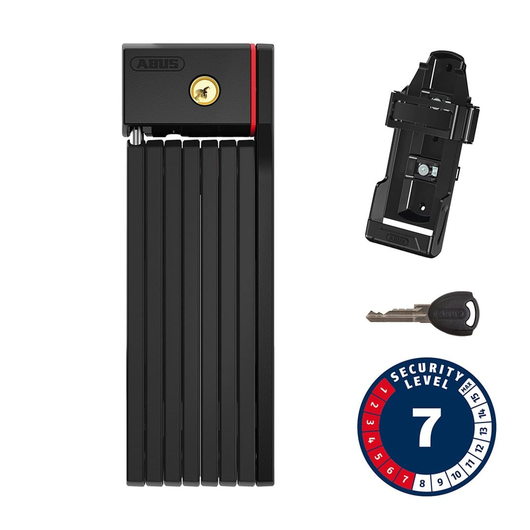Abus, Bordo uGrip 5700 SH, Folding Lock, Key, 80cm, 2.6', 5mm, Black Accessories - Locks