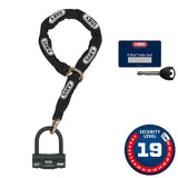 Abus Granit 58 12KS Black Loop Abus, Granit XPlus 58 12KS Black Loop, Chain + ULock, Key, 18mm, 140x100mm, 5.5x3.9'', Chain, 12KS, 120cm, Black Chain Locks