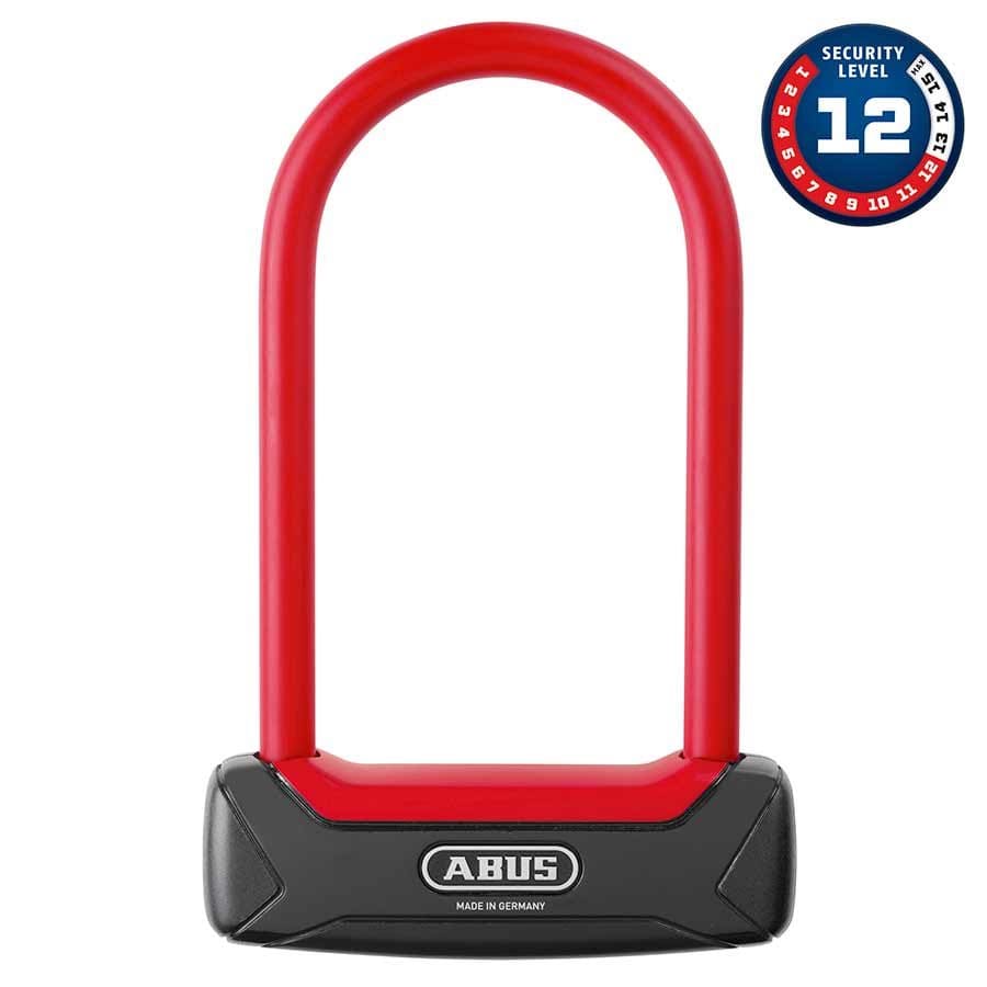 Abus Granit Plus 640 Mini & Std 150mm (12mm x 3.3'' x 5.9''), Red U-Locks