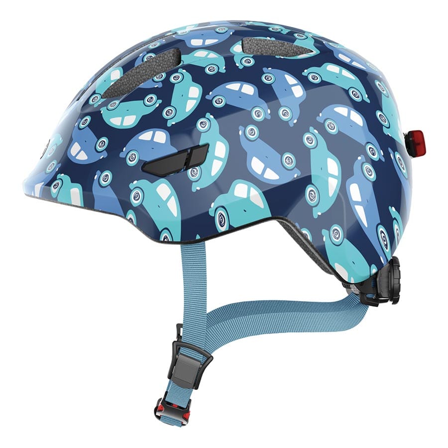 Abus Smiley 3.0 LED Blue Car, M, 50 - 55cm Youth Helmets