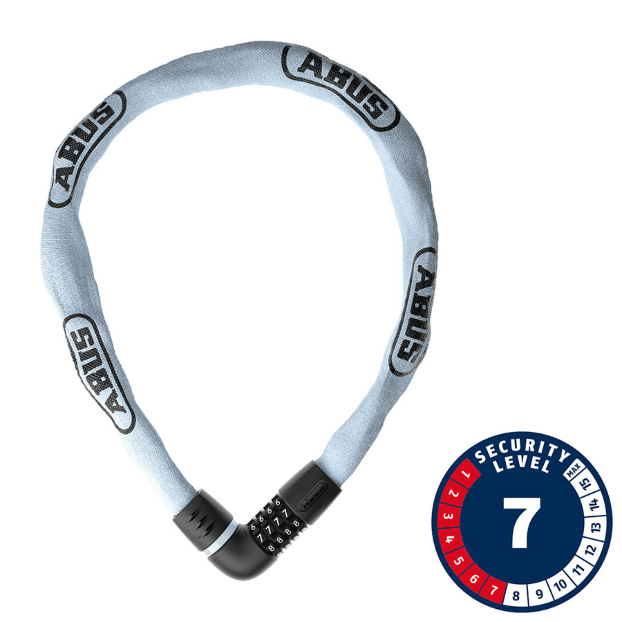 ABUS Tresor 6807C 110cm, 3.6', Light Blue Chain Locks