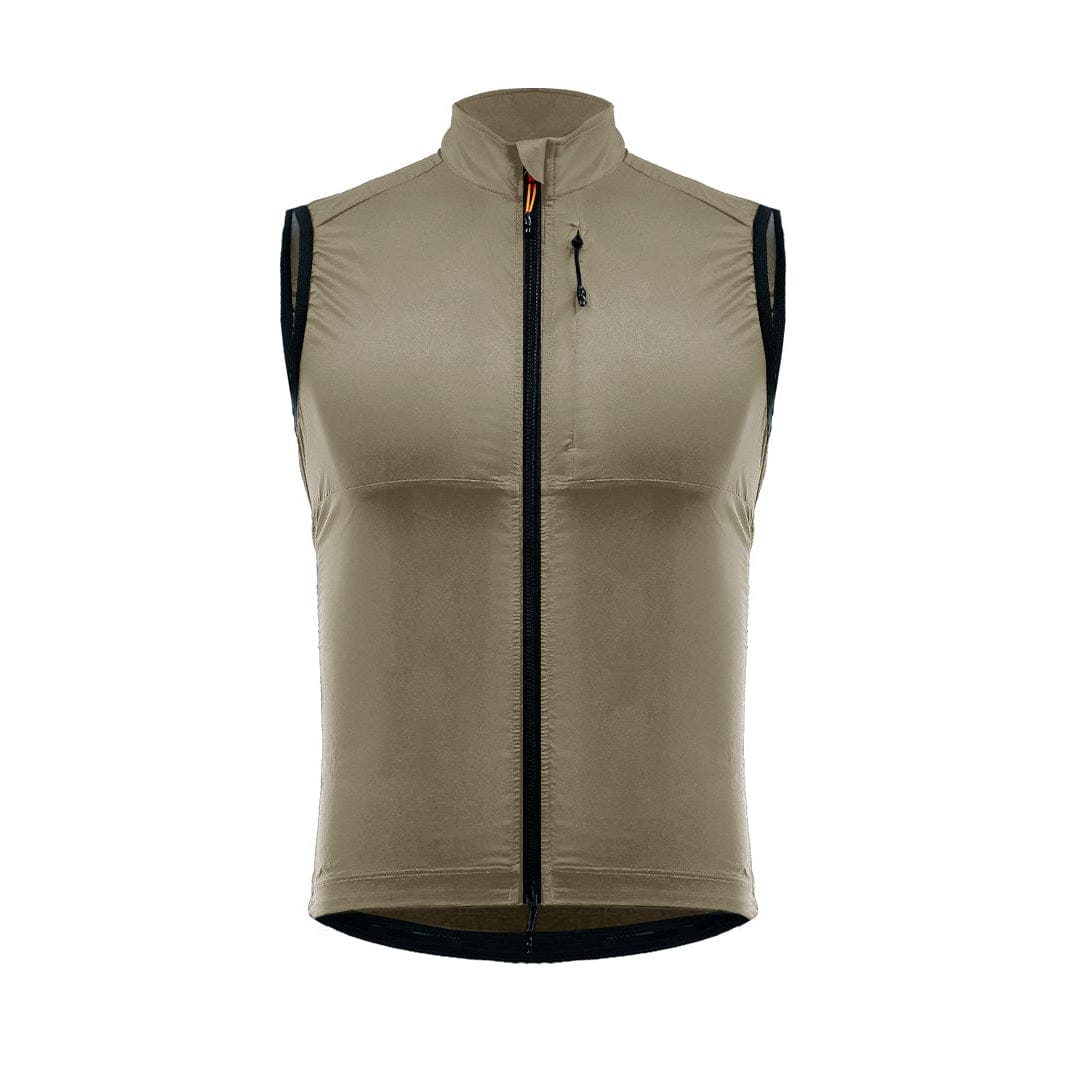 Albion Men's All Road Pertex Quantum Wind Gilet Dark Sand / XS Apparel - Clothing - Men's Vests