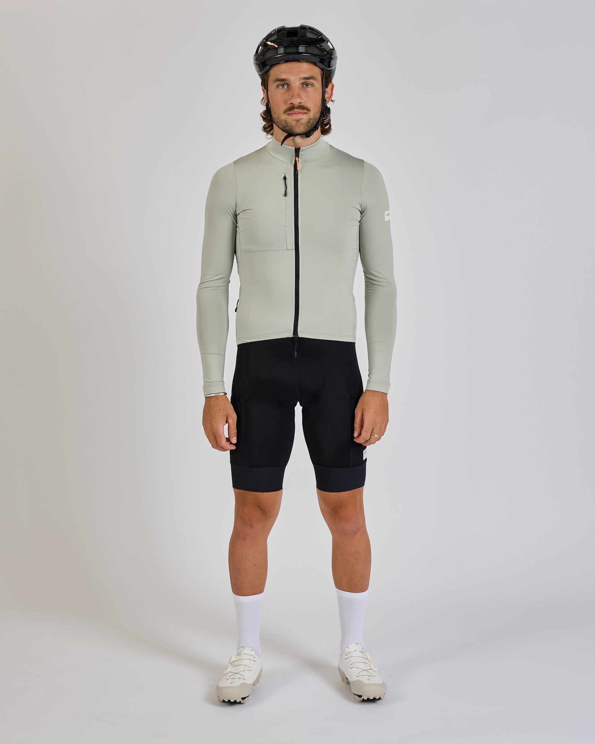 Albion Men's Traverse Long Sleeve Jersey Mist Grey / XS Apparel - Clothing - Men's Jerseys - Road
