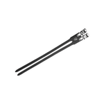 All-City Deluxe Double Strap Black Leather Pair Parts - Pedals