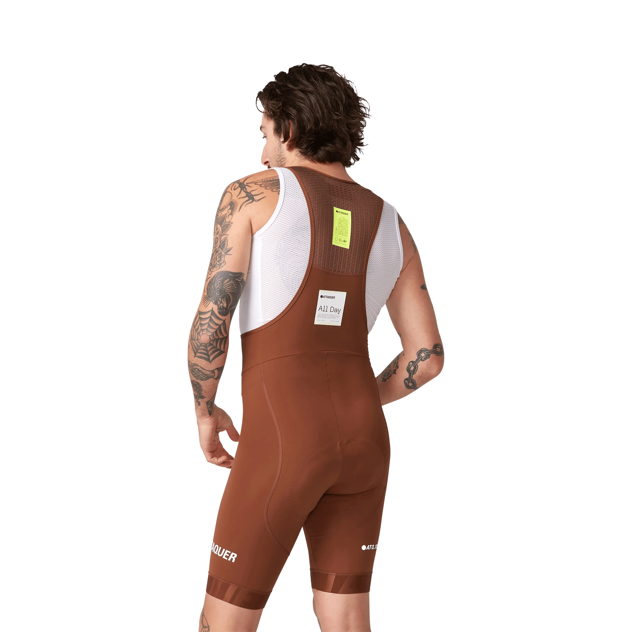 Attaquer Men's All Day Bib Shorts Burnt Orange / L Apparel - Clothing - Men's Bibs - Road - Bib Shorts