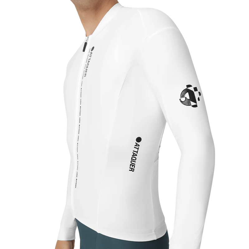 Attaquer Men's Intra Winter LS Jersey White / XS Apparel - Clothing - Men's Jerseys - Road