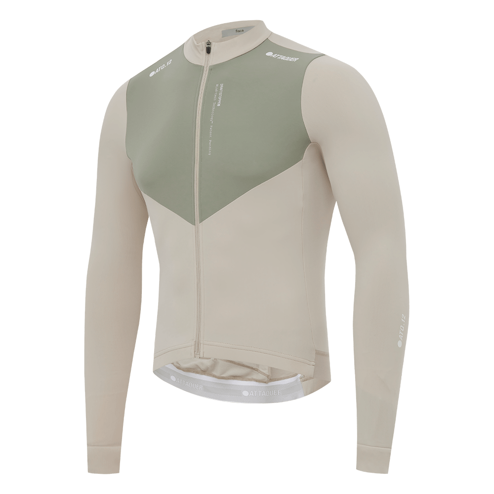 Attaquer Men's Race Winter LS Jersey Eggshell / XS Apparel - Clothing - Men's Jerseys - Road