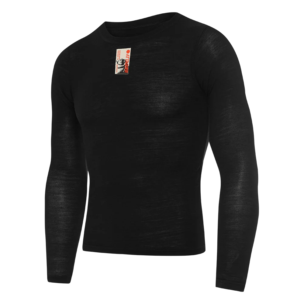 Attaquer Merino LS Base Layer Black / XS Apparel - Clothing - Men's Jerseys - Road