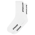 Attaquer Vertical Logo Socks White / S Apparel - Clothing - Socks