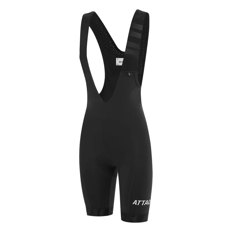 Attaquer Women's All Day Bib Shorts Black/White / L Apparel - Clothing - Women's Bibs - Road - Bib Shorts