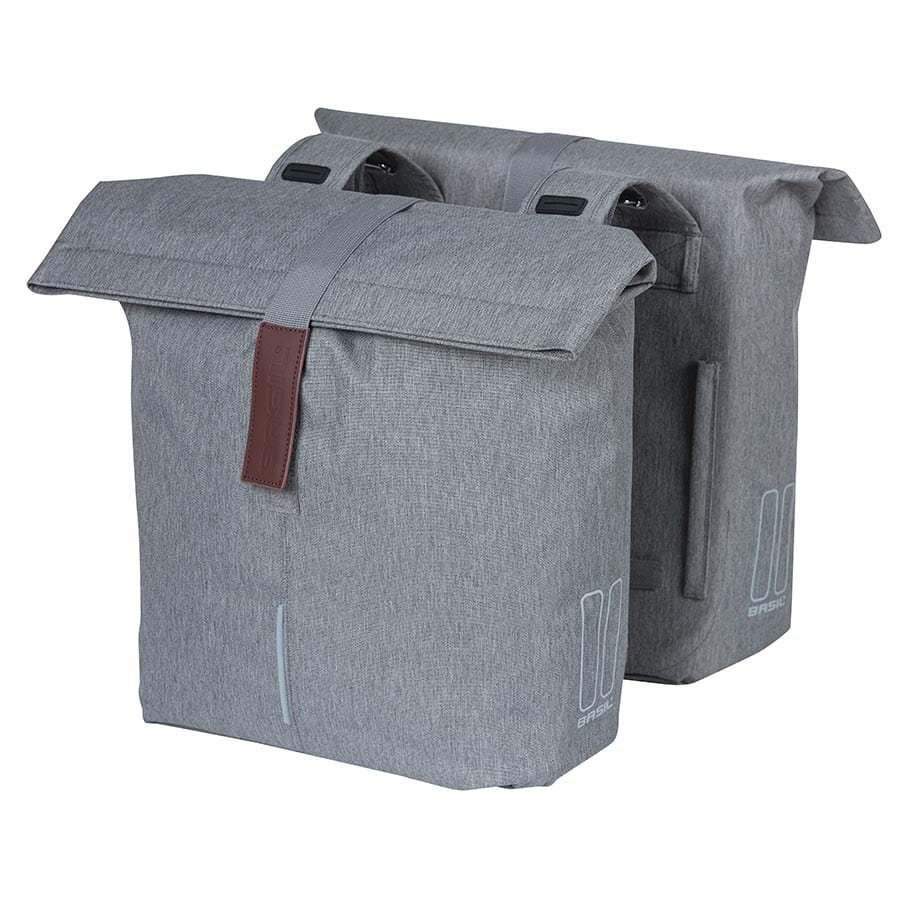 Basil City Grey Panniers