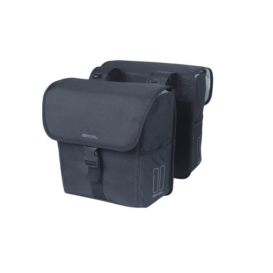 Basil Go Double Basil, Go Double, Pannier, 32L, Black, Pair Panniers