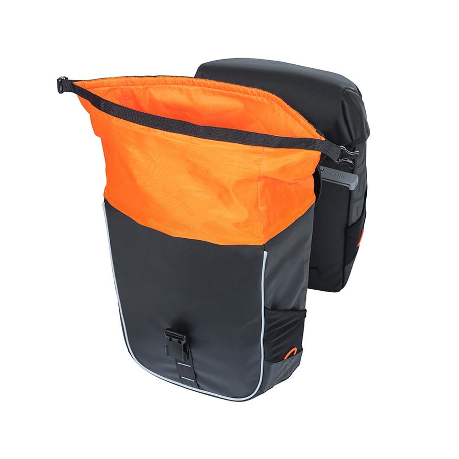 Basil Miles MIK Basil, Miles MIK, Pannier, 34L, Black/Orange Panniers