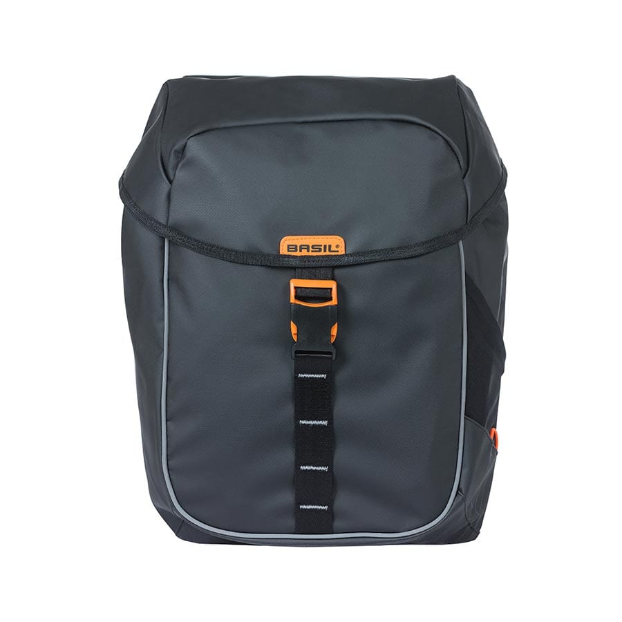 Basil Miles MIK Basil, Miles MIK, Pannier, 34L, Black/Orange Panniers