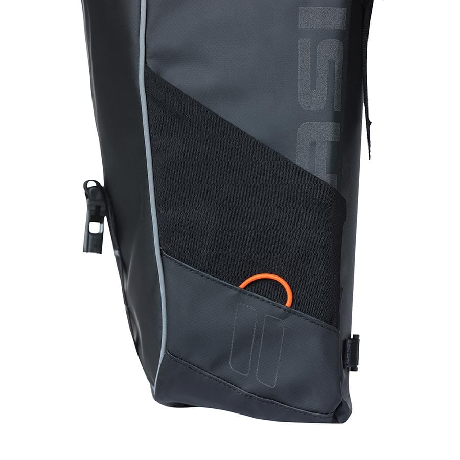 Basil Miles MIK Basil, Miles MIK, Pannier, 34L, Black/Orange Panniers