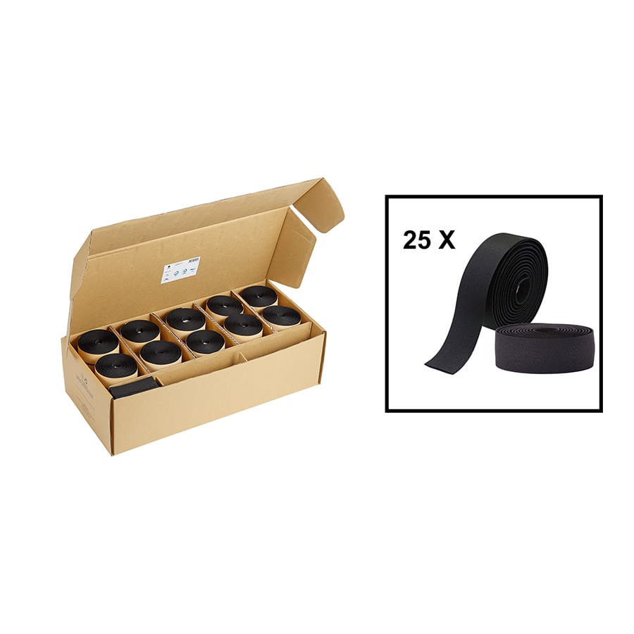 BBB Cycling BHT-01OEM RaceRibbon Bulk BBB Cycling, BHT-01OEM RaceRibbon Bulk, Handlebar Tape, Black, 2.5mm Thick, 25pcs Handlebar Tape