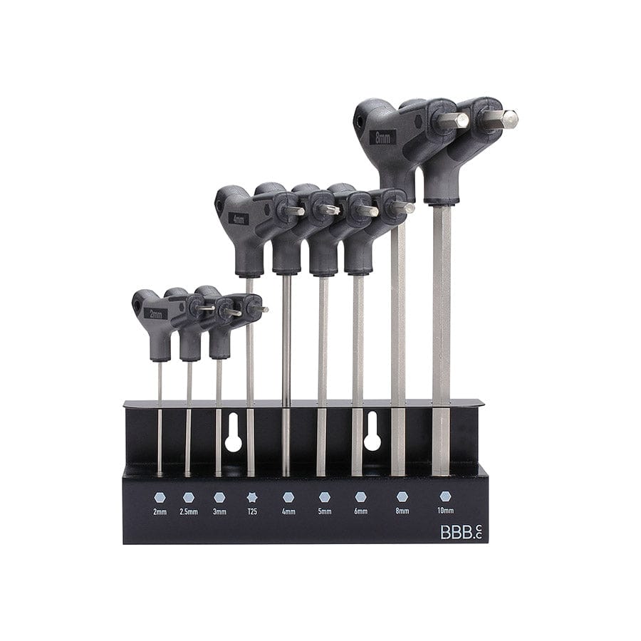 BBB Cycling BTL-45S Hex-T Set BBB Cycling, BTL-45S Hex-T Set, T-Handle Hex Wrench Set, Metric, 2, 2.5, 3, 4, 5, 6, 8,10mm, T25 General / Shop Tools
