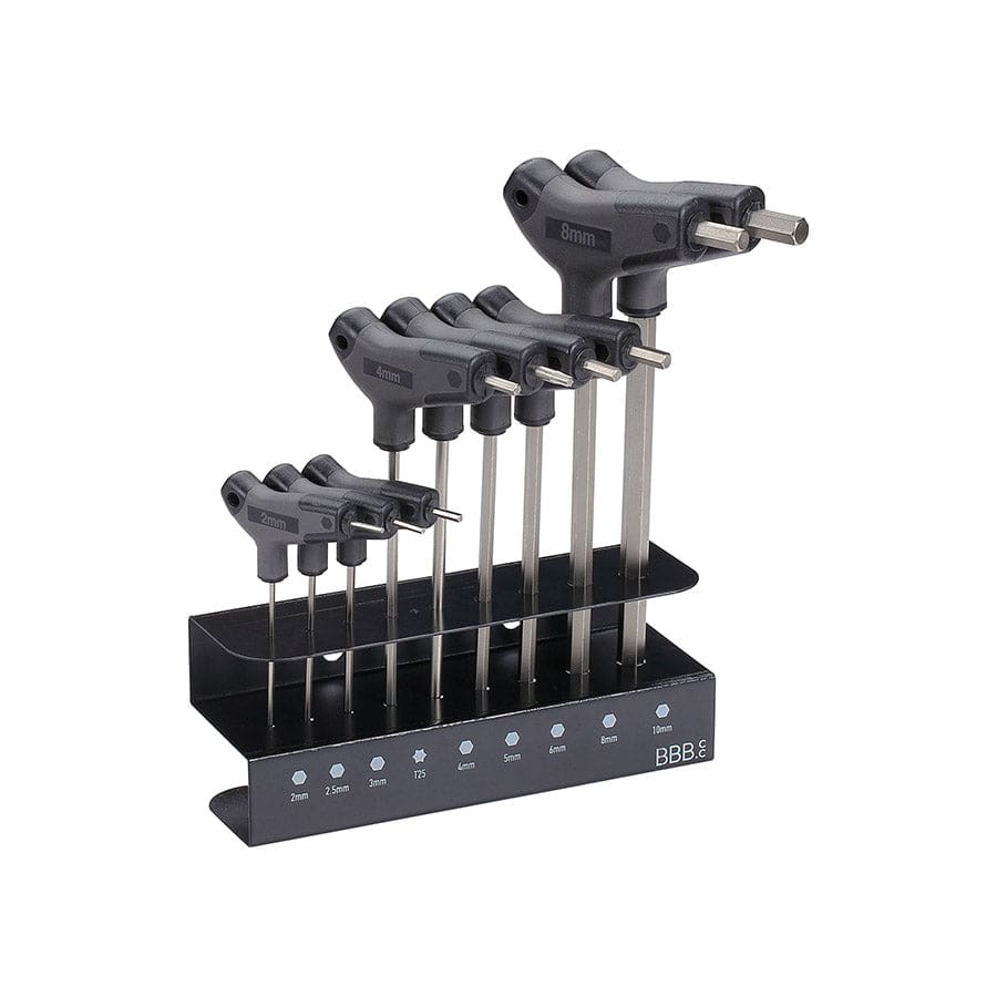 BBB Cycling BTL-45S Hex-T Set BBB Cycling, BTL-45S Hex-T Set, T-Handle Hex Wrench Set, Metric, 2, 2.5, 3, 4, 5, 6, 8,10mm, T25 General / Shop Tools