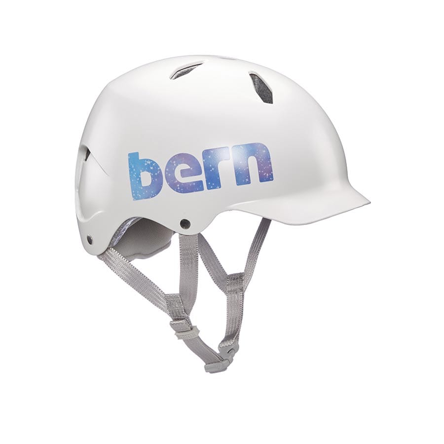 Bern Bandito Bern, Bandito, Helmet, ML, 54.5 - 57cm, Satin White Galaxy Youth Helmets