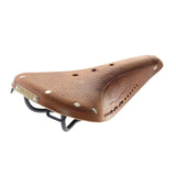 Brooks B17 Standard Brooks, B17 Softened, Saddle, 275 x 175mm, Unisex, 520g, Pre-aged Dark Tan with laces Recreational and Commuter Saddles