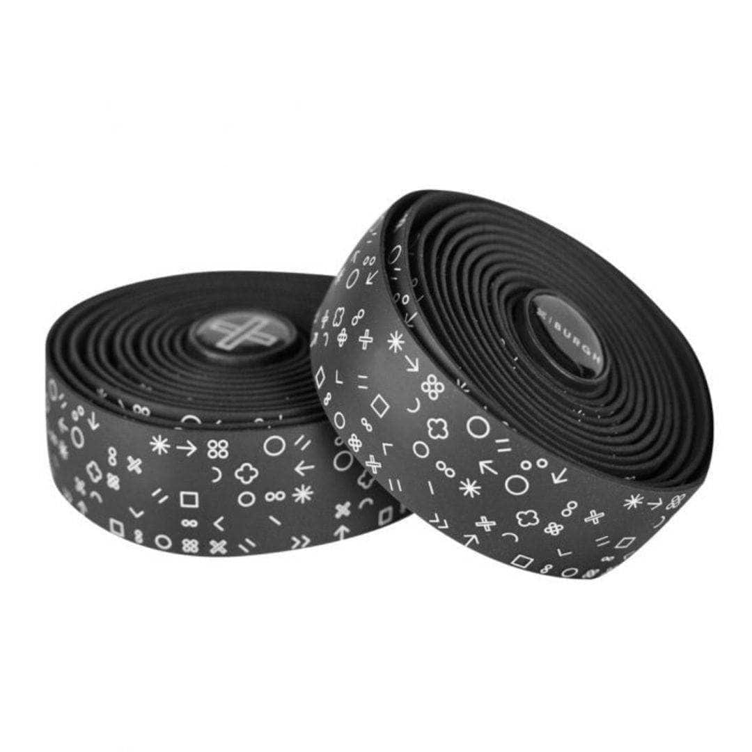 Burgh Handlebar Tape Hieroglyph White Print Parts - Handlebar Tape