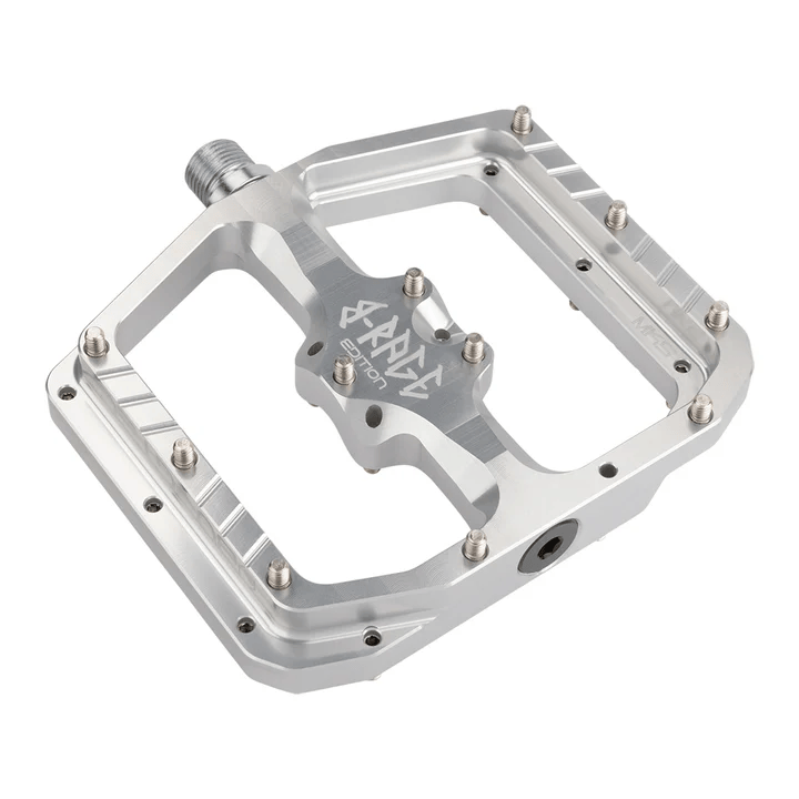 Burgtec Penthouse MK5 B-Rage Edition Pedals Silver Parts - Pedals - Mountain - Flats