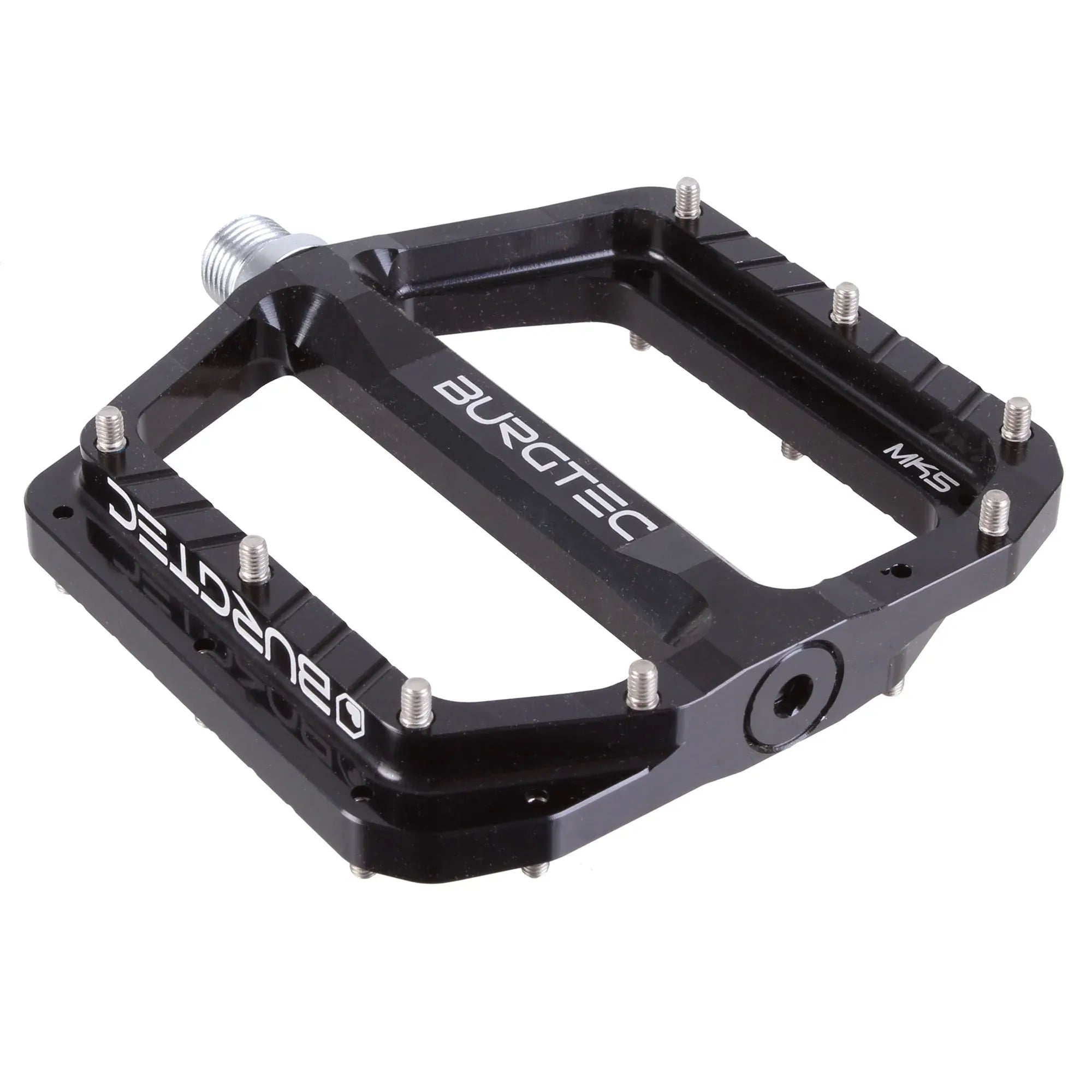 Burgtec Penthouse MK5 Flat Pedal Burgtec Black Parts - Pedals - Mountain - Flats