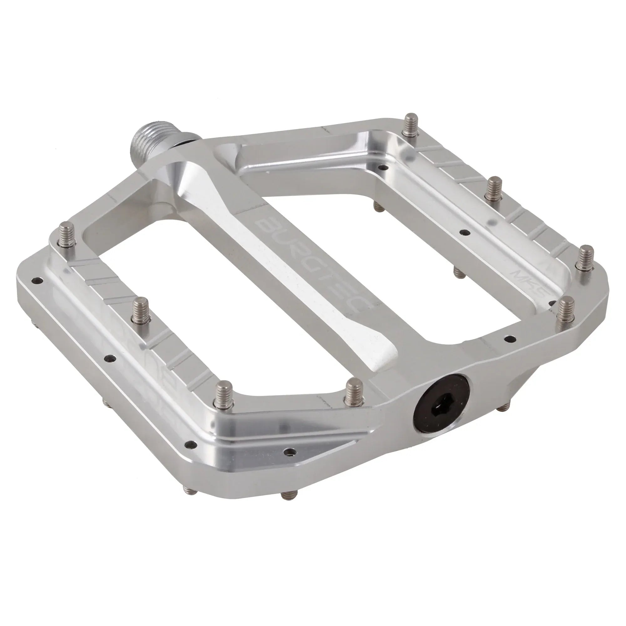 Burgtec Penthouse MK5 Flat Pedal Rhodium Silver Pair