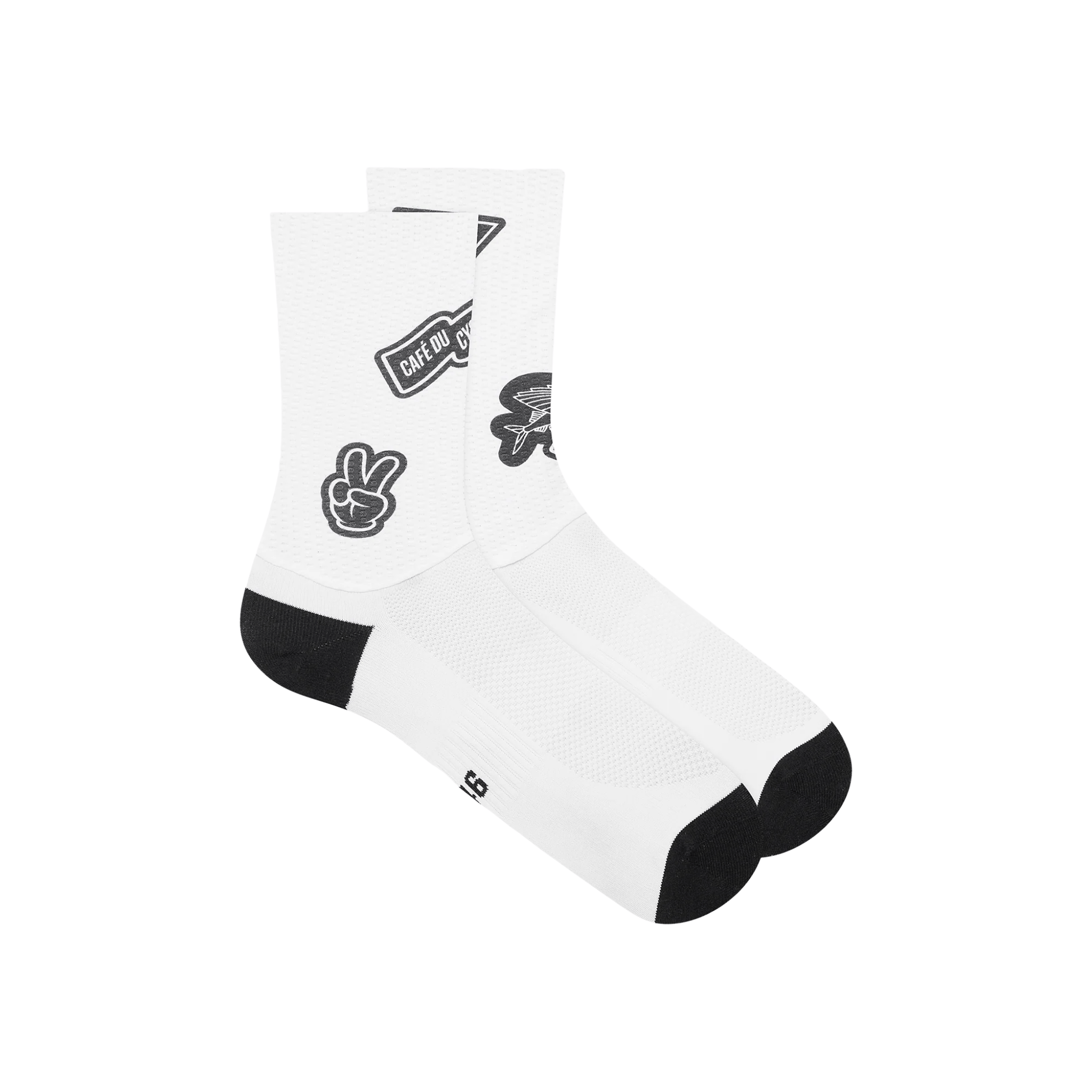 Café du Cycliste Aero Sock Stickers White / S Apparel - Clothing - Socks