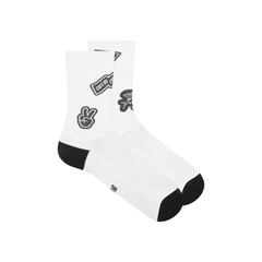Café du Cycliste Aero Sock Stickers White / S Apparel - Clothing - Socks