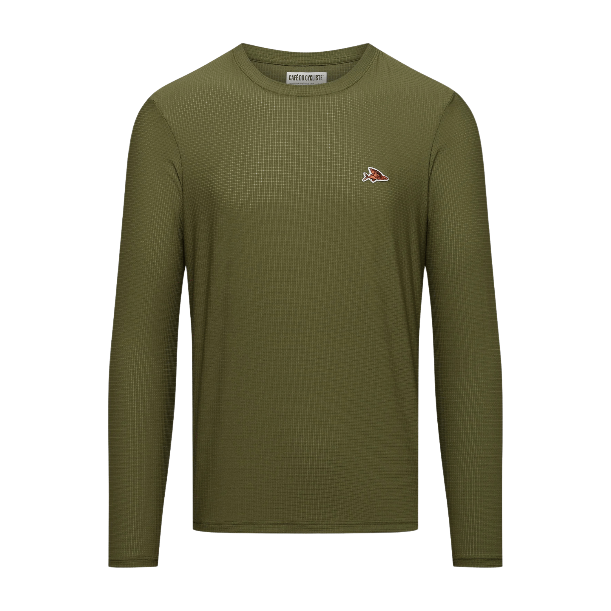 Café du Cycliste Ambre Men's Long Sleeve T-Shirt Khaki / XS Apparel - Clothing - Men's Casual - Tops