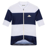 Café du Cycliste Men's Angeline Jersey Short Sleeve Navy White / XXS Apparel - Clothing - Men's Jerseys - Road