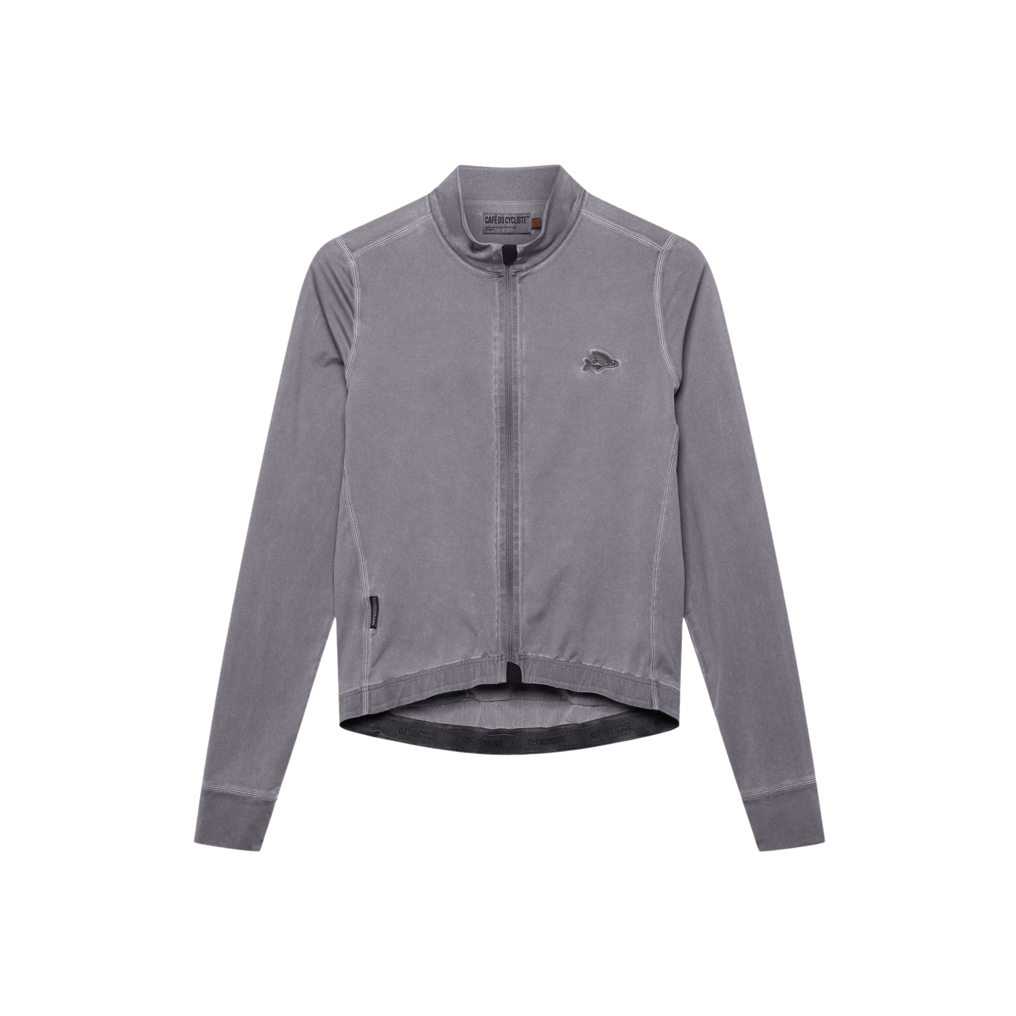 Café du Cycliste Men's Charlie LS Jersey Cold Dye Charcoal / XXS Apparel - Clothing - Men's Jerseys - Road