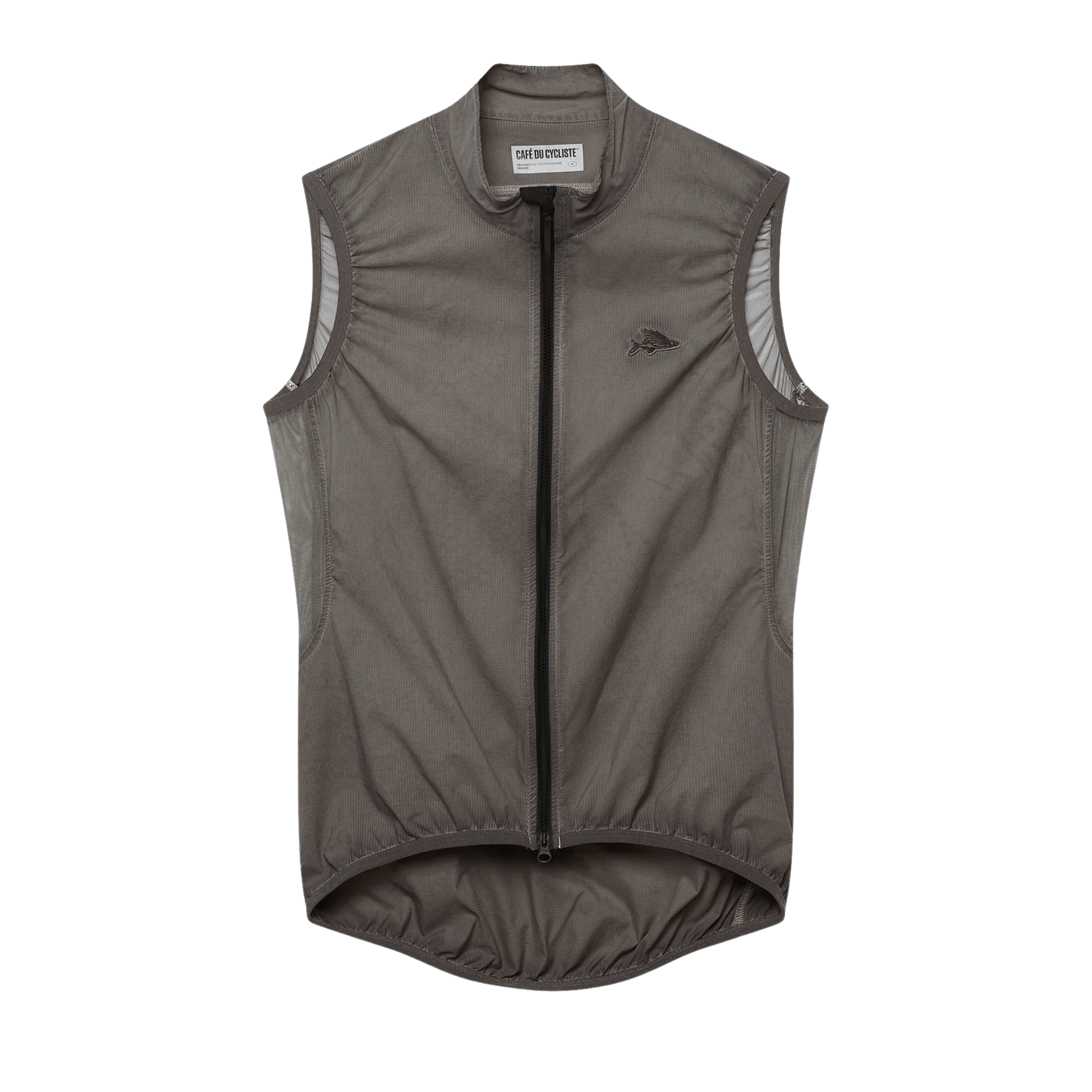 Café du Cycliste Men's Edith Gilet Windproof Cold Dye Charcoal / XS Apparel - Clothing - Men's Vests