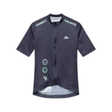 Café du Cycliste Men's Fleurette Jersey Dots Anthracite / XS Apparel - Clothing - Men's Jerseys - Road