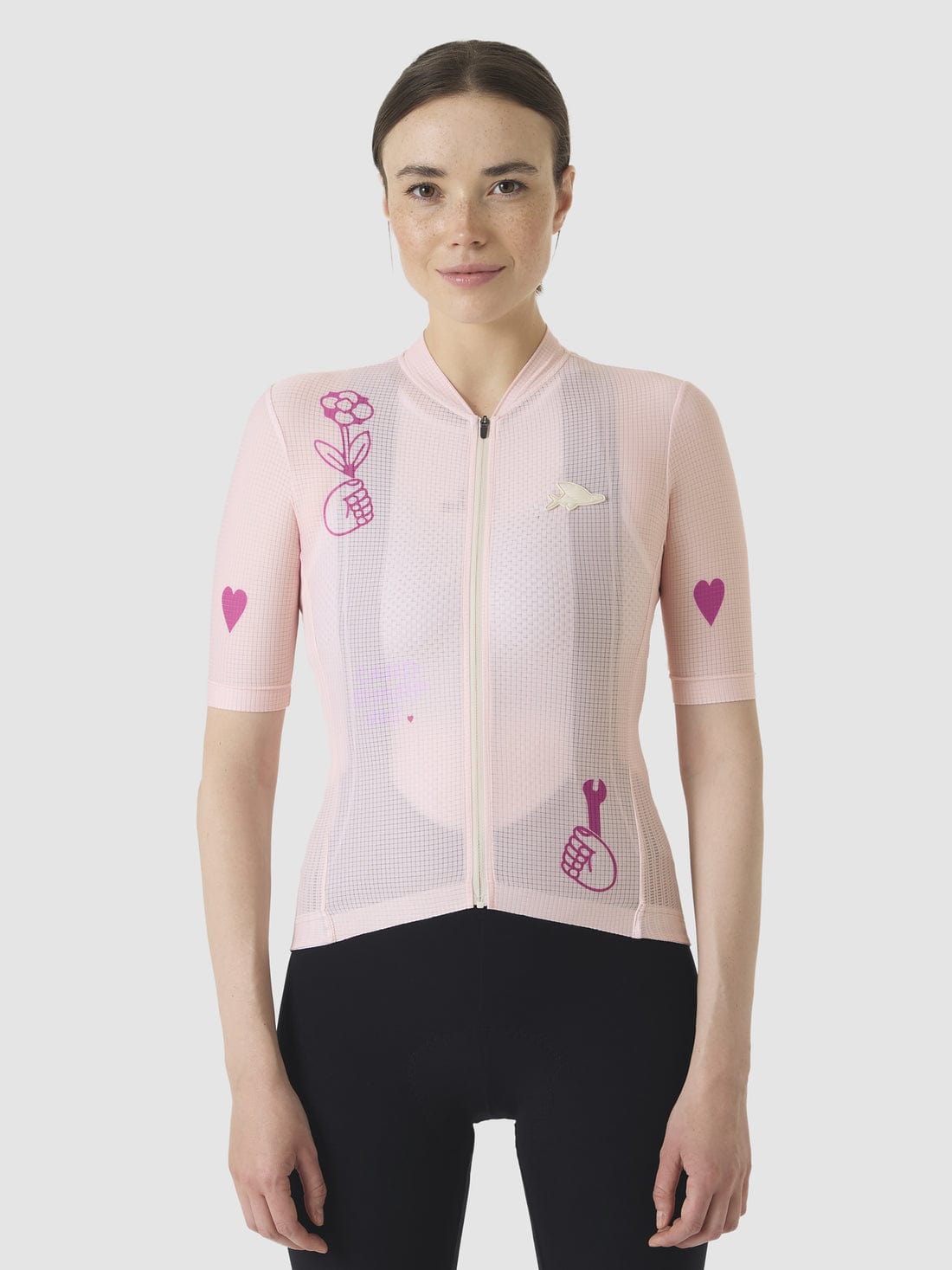 新品　Café du Cycliste Angeline V2 XS CAFE DU CYCLISTE JERSEY ANGELINE SHORT SLEEVE - NAVY WH