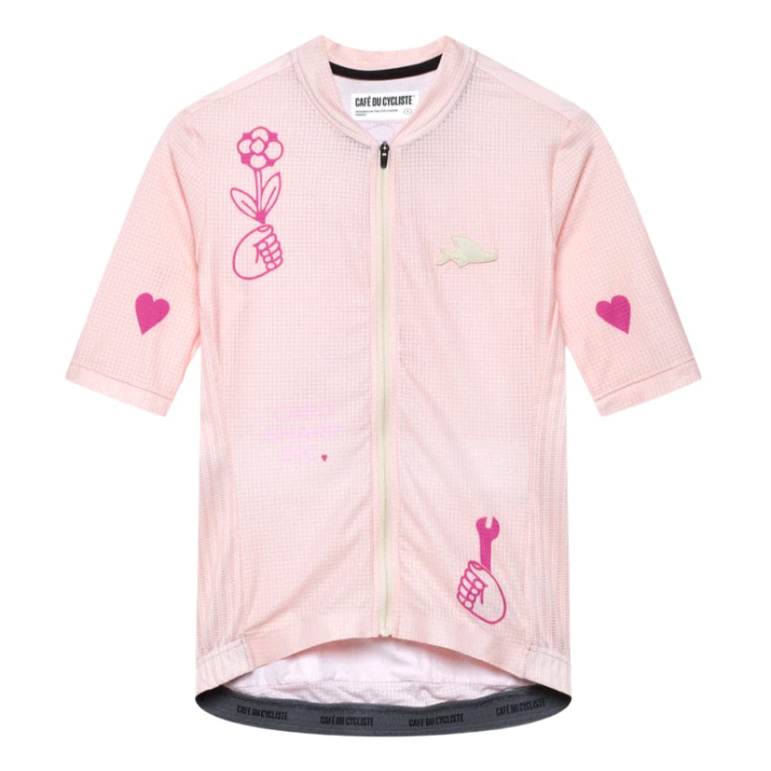 Café du Cycliste Women's Angeline Jersey Short Sleeve Card Sharp Rosa / XXS Apparel - Clothing - Women's Jerseys - Road